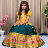 Stylish Lichi Silk Kids Lehenga