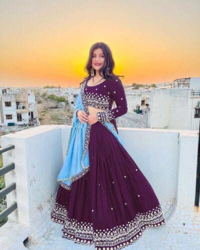 Heavy Georgette Embroidered Lehenga