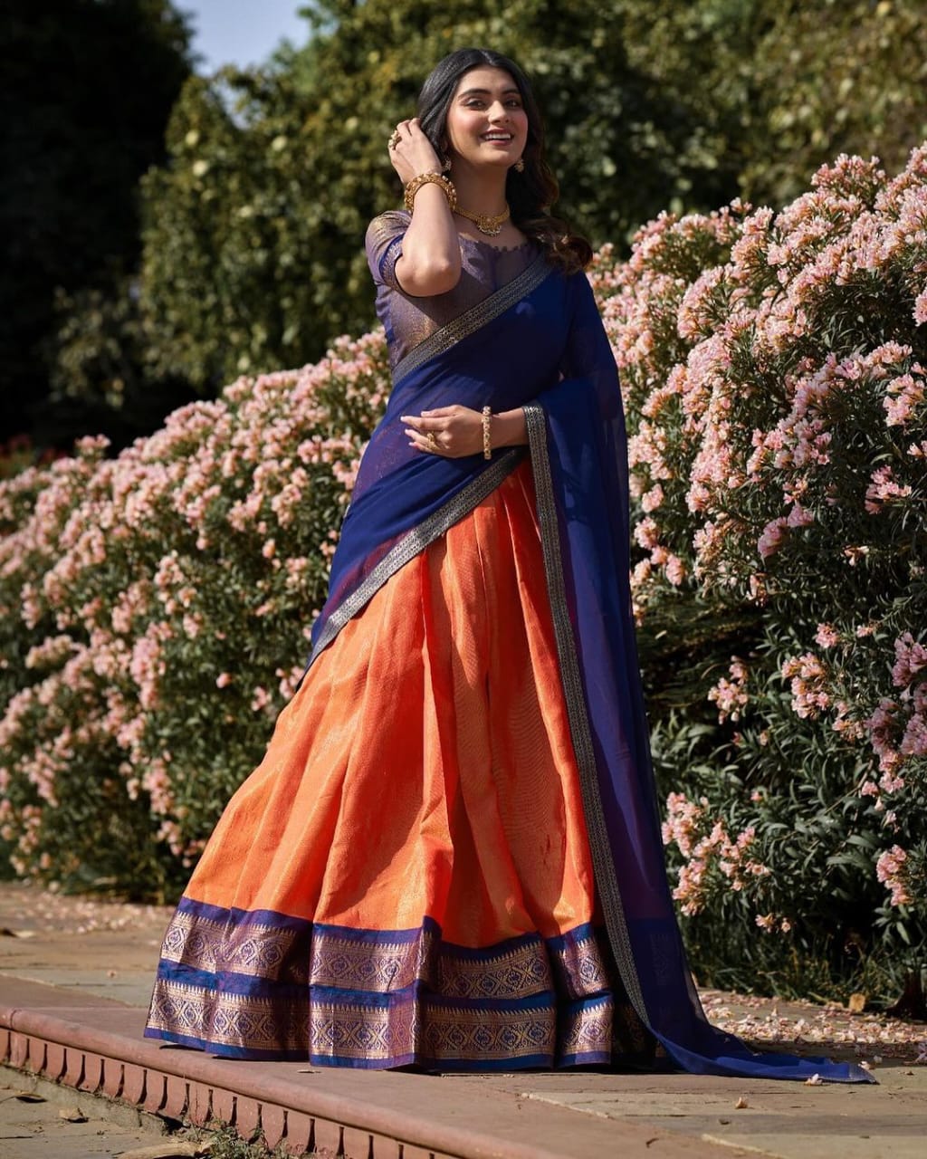 Kanchipuram Silk Zari Weaving Lehenga