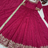 Partywear Silk Anarkali Gown