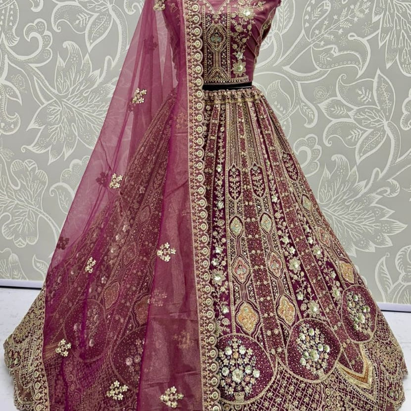 Luxurious Embroidered Wedding Lehenga
