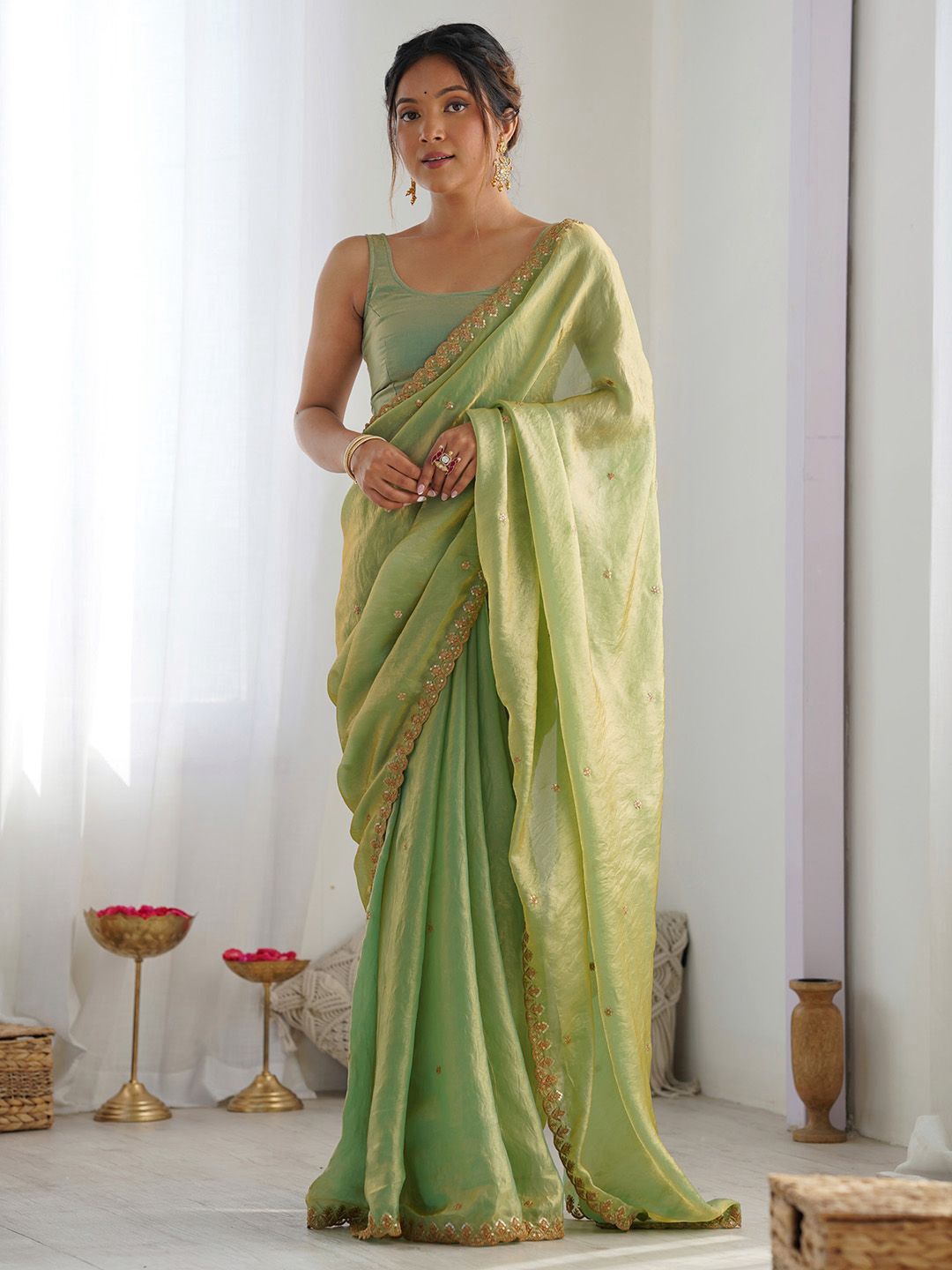 Designer Fendy Satin Silk Saree