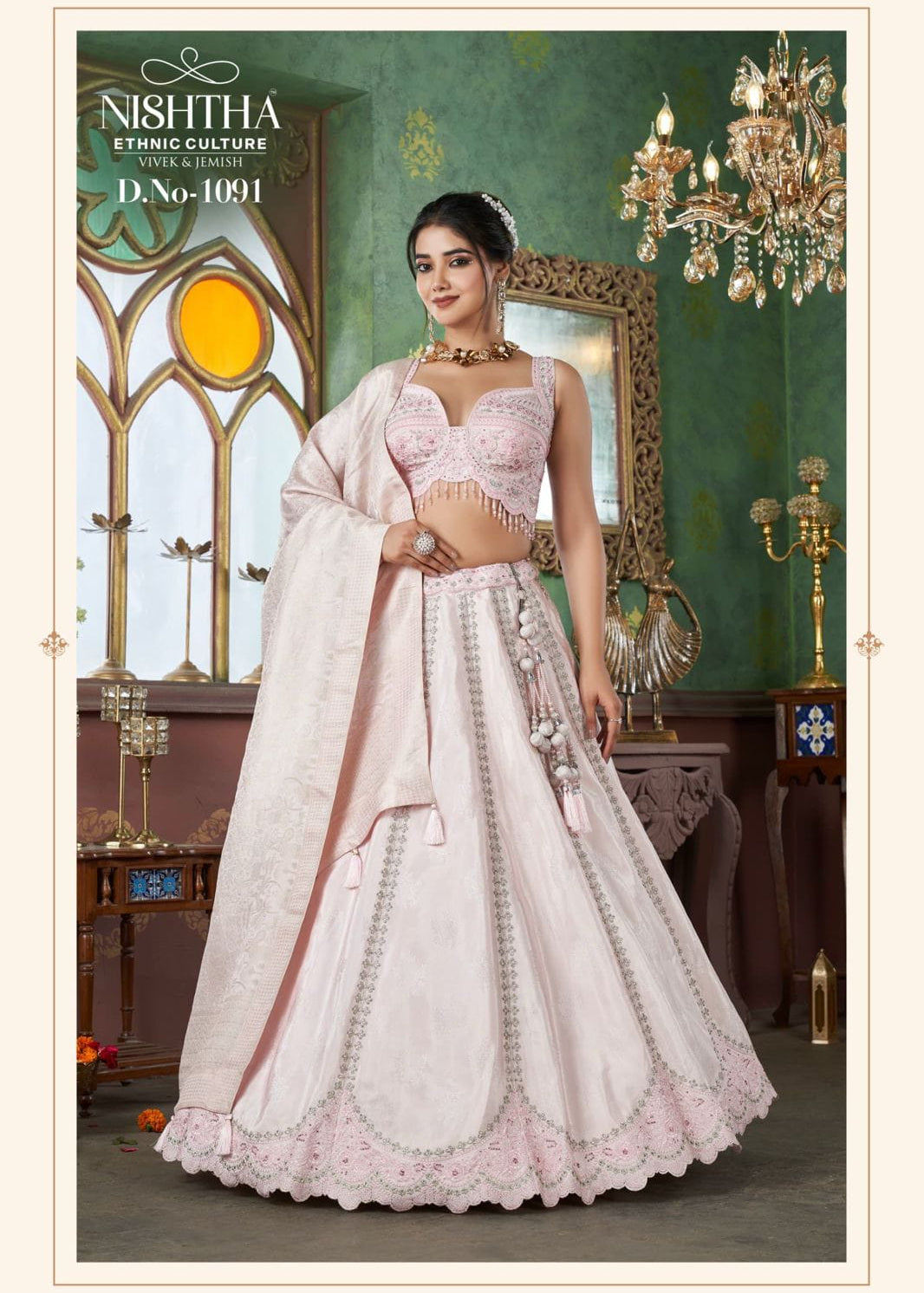 Elegance Bridal Embroidered Lehenga