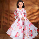 Floral Print Kids Gown