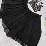 Fancy Black Georgette Indo Lehenga