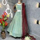 dresses pleated glitter fabric Lehenga choli