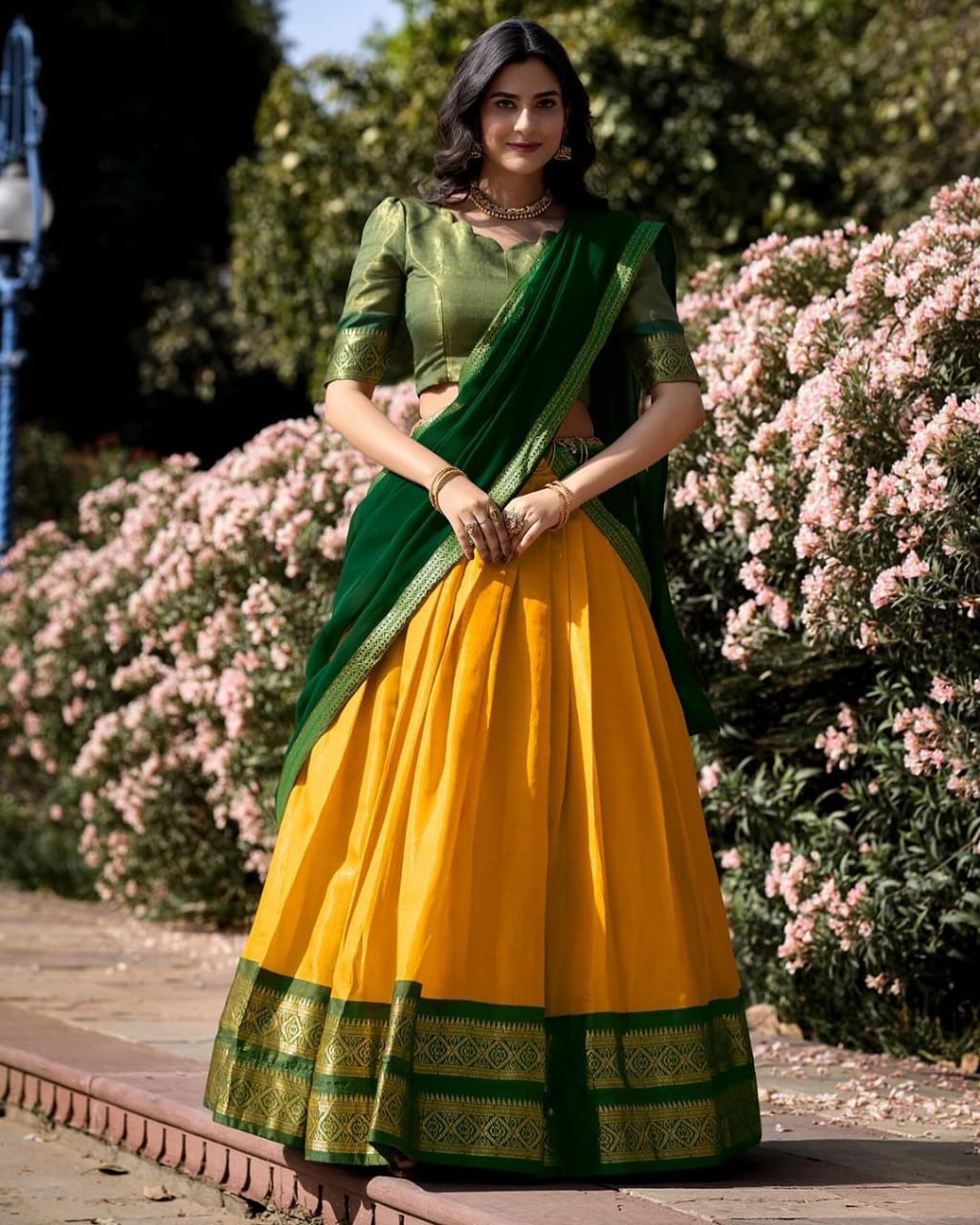 Kanchipuram Silk Zari Weaving Lehenga