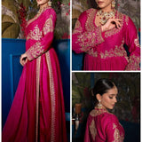 Pink Classy Roman Silk Suit