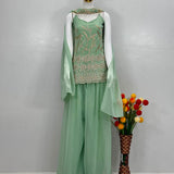 Pista Embroidered Top Plazzo