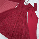 Classic Lukhnowi Georgette Anarkali suit