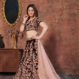 Bridal velvet lahenga choli