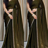 Mahira Beautifull Chinon Saree Collection