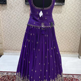 Trending purple peplum Lehengha