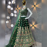 Green Colour Party Wear Silk Lehenga choli