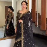 Dashing Black Embllished Lehenga Choli