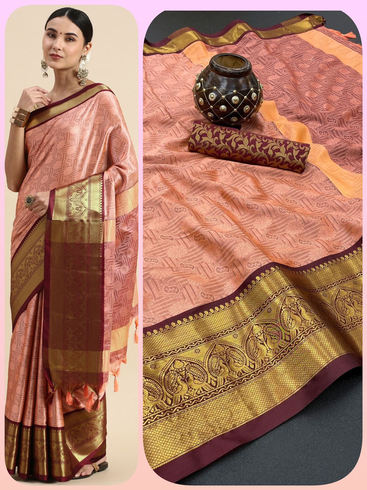 Launching mercerised cotton silk Aura Saree