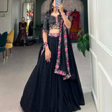 Black Adorned Emberoidered Lehenga Choli