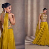 Stylish Chinon Indo Lehenga Choli