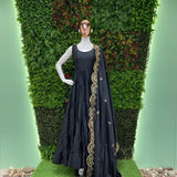 DESIGNER FANCY LONG 6LAYER RUFFLE GOWN