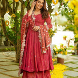 Tometo Pink Simmer Silk Gown