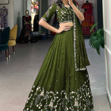 Beautyfull Chinon Zari Work Lehenga