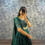 Heavy Traditional Star Silk Lehenga