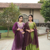 Traditional Shimmer Silk Weaving Lehenga