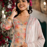 Khazana Chanderi silk print Suit