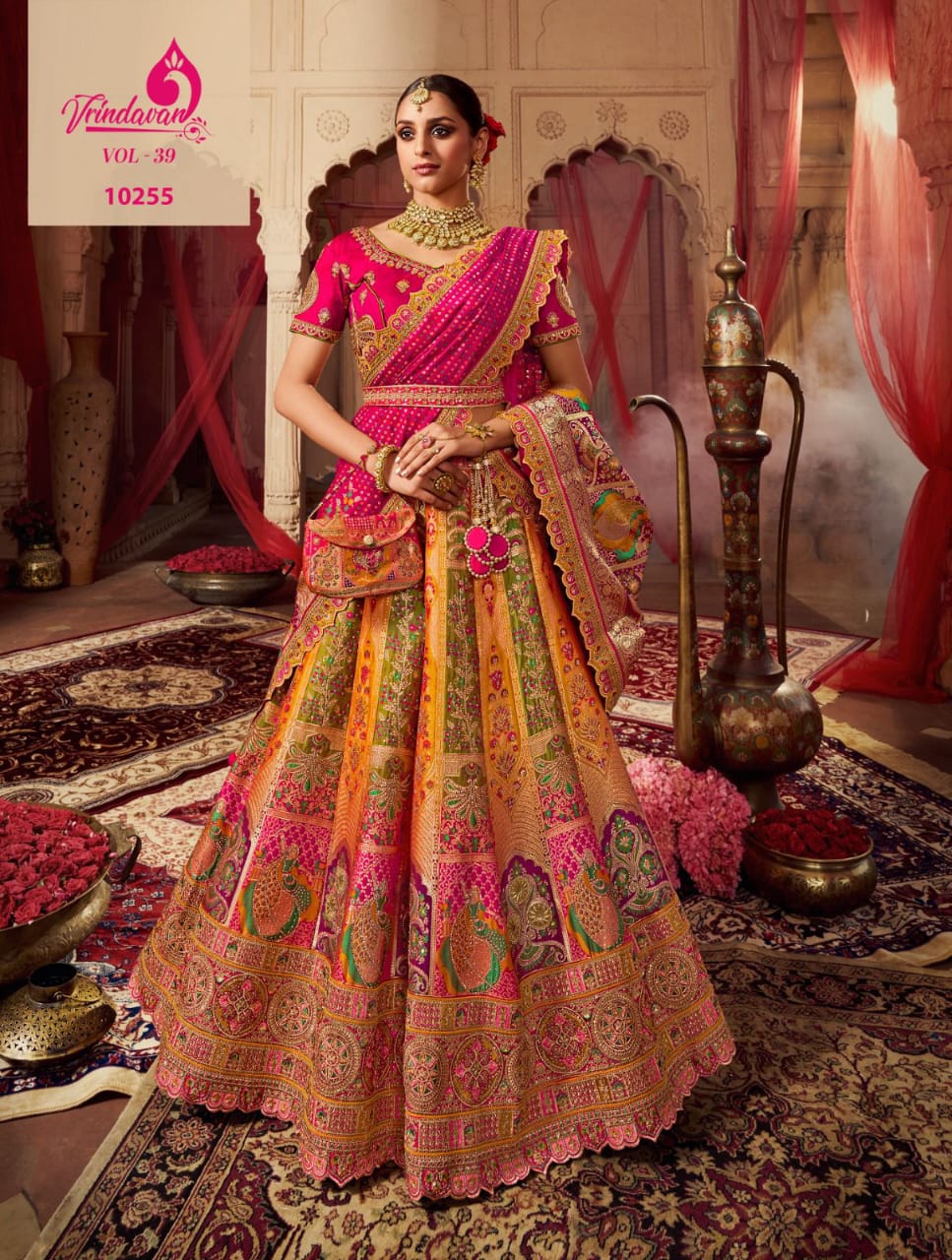 Premium Wedding Silk Jacquard Lahenga