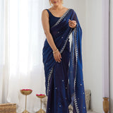 Designer Fendy Satin Silk Saree