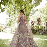 Purple Wedding Embroidered Lehenga