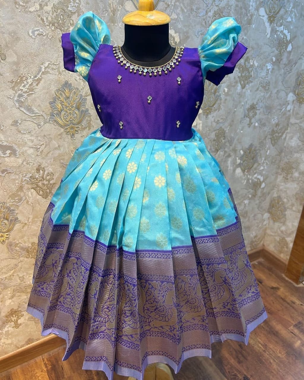 Kanjivaram Silk Kids Gown