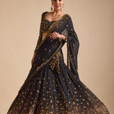 Dashing Black Embllished Lehenga Choli