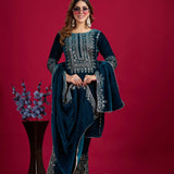 Designer Party Wear Look Top-Dupatta