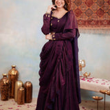Wine Designer Stylish Silk Lehenga