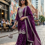 Classical Chinon Embroidered Suit