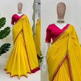 Yellow Occasionaly Cotton Saree Collection