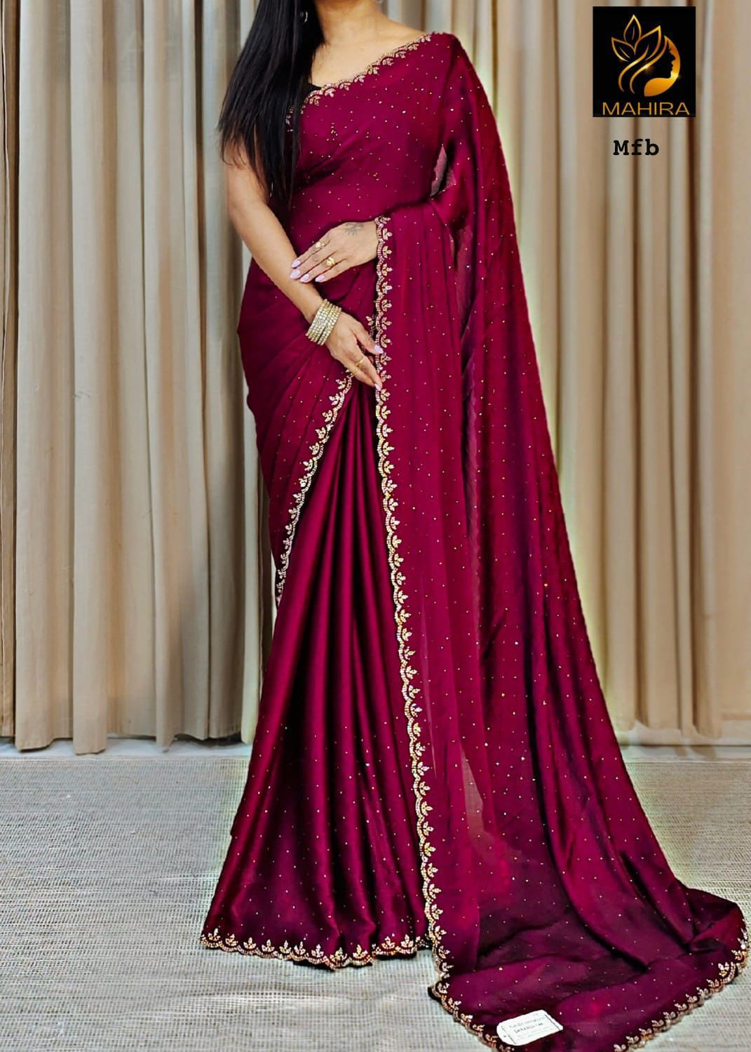 Beautyfull Chinon Silk Saree