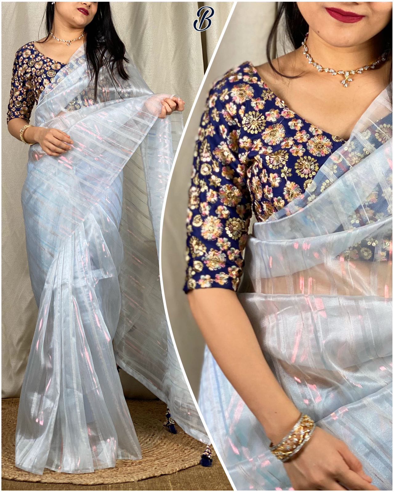 Partywear Organza Saree