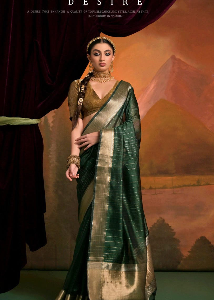 Exclusive Rajyog Moss Silk Saree