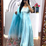 Pretty Chinon Anarkali Gown