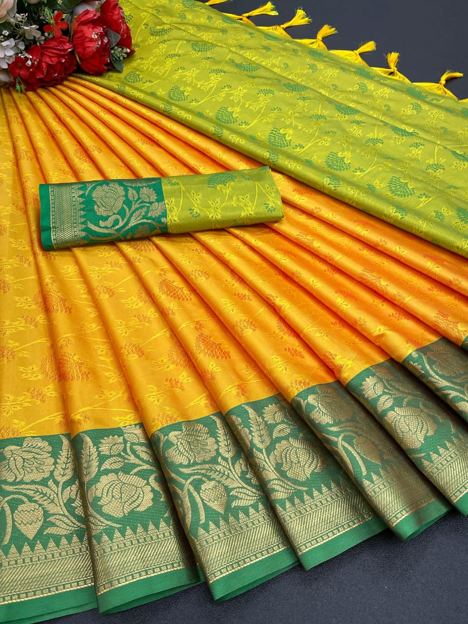 Pure Kanjivaram Jacquard Saree