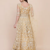 Creamy Embroidered Wedding Anarkali