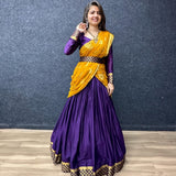 Pure Chinnon Jacquard  Lehenga