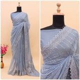 Beautifull Heavy Embroidered Saree