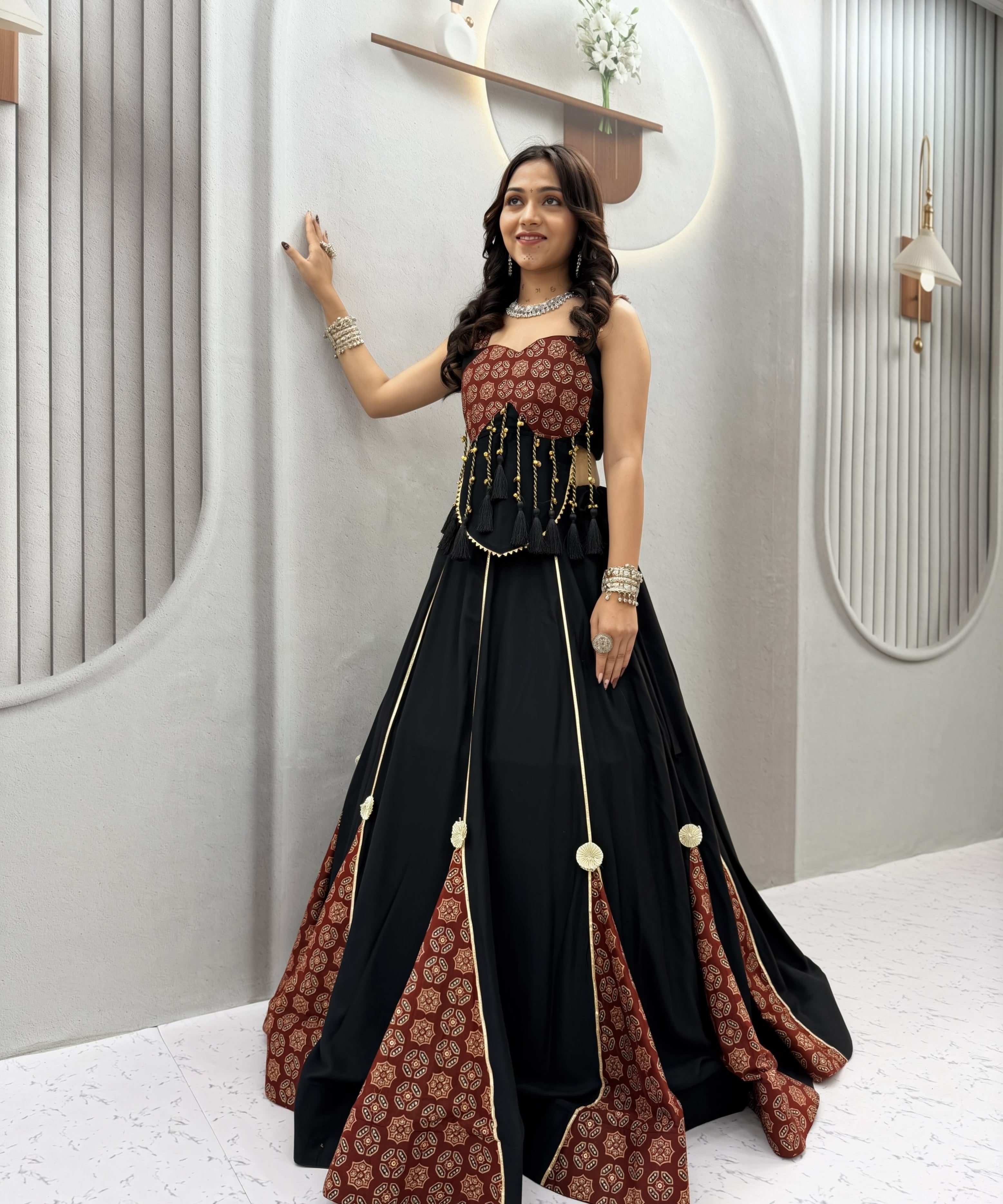 Ajrakh Printed Lehenga Choli