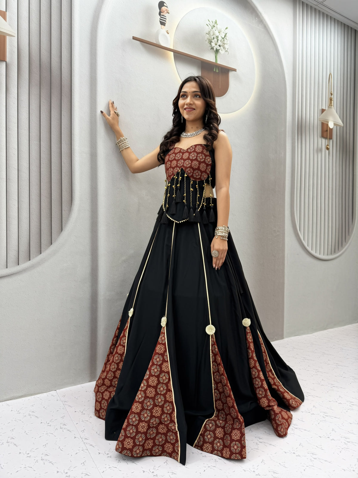Ajrakh Printed Lehenga Choli