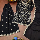 Designer Embroidered Sharara Suit