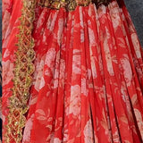 Attractive Flower Print  Party Wear Silk Lehenga choli