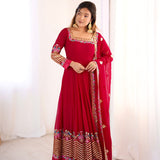 Elegant Embroidered Anarkali Suit